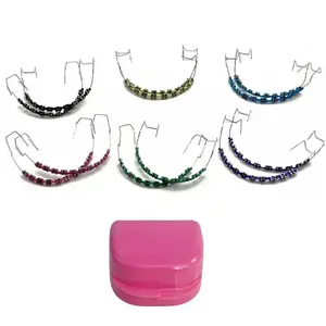 Dental Oral Tooth Socket Decorative Color Complete Tooth Socket Decorative Color Fashion Retainer Brace Wear Brace Orthodontic Accessories Pink Mouthpiece