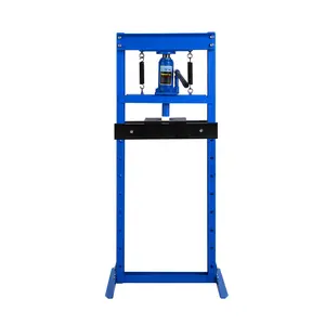 Heavy Duty Hydraulic Shop Press - 12/20 Ton Capacity - H-Frame Floor Press with Adjustable Table Height - Built-in Safety Valve & Stamping Plates - Ideal for Garage, Auto Repair, Bearing & U-Joint Maintenance