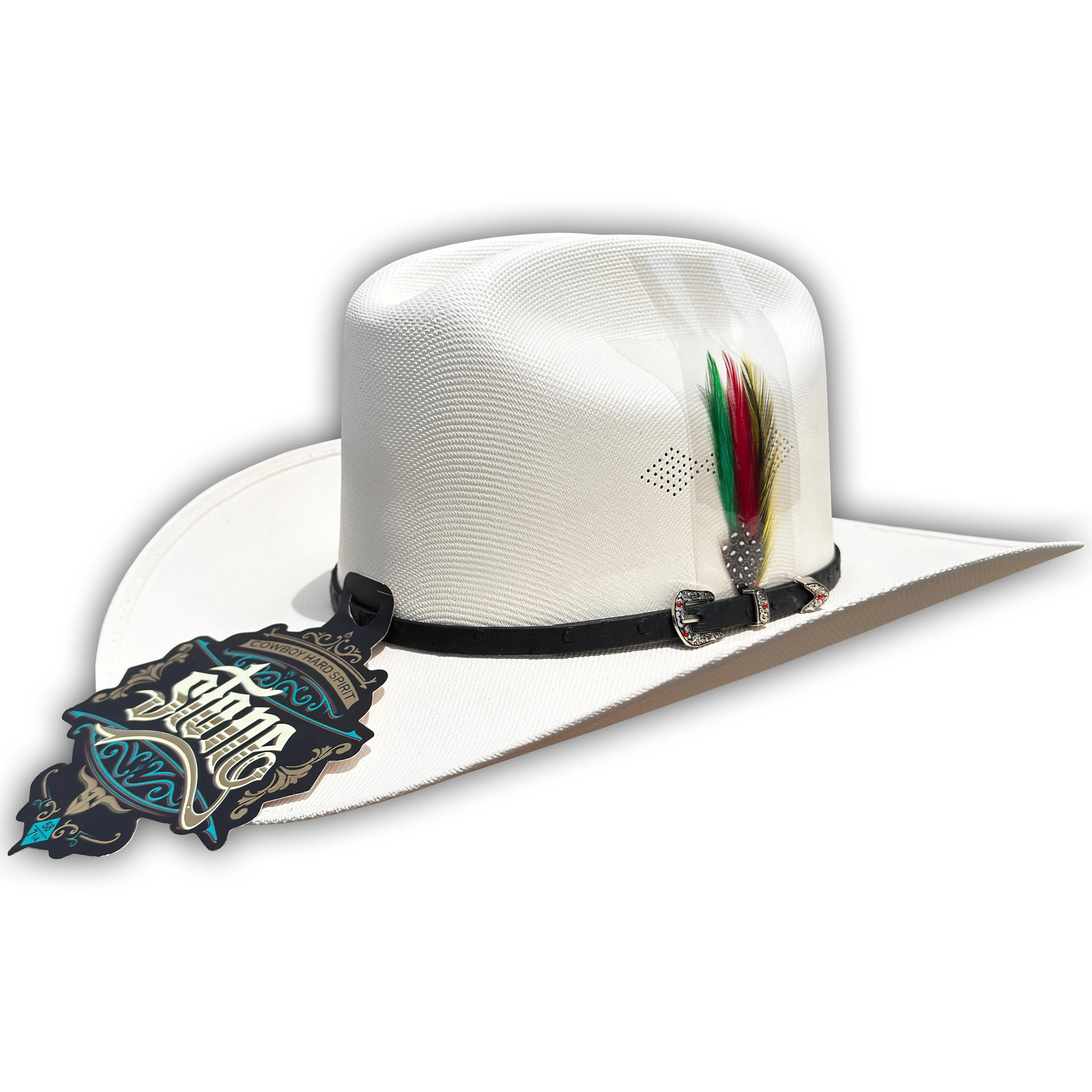 Stone 1000X Edicion San Judas Chaparral Style Telar Brim 3.5" Cowboy Hat Sombrero Short Crown 4.5"