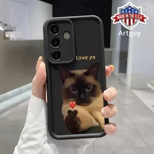 Case for Samsung S24 ultra plus S25 S23 S22 Ultra Plus Kitten Beats Heart Advanced fashion gift Pocket-Friendly Shockproof Silicone Protective Softcase