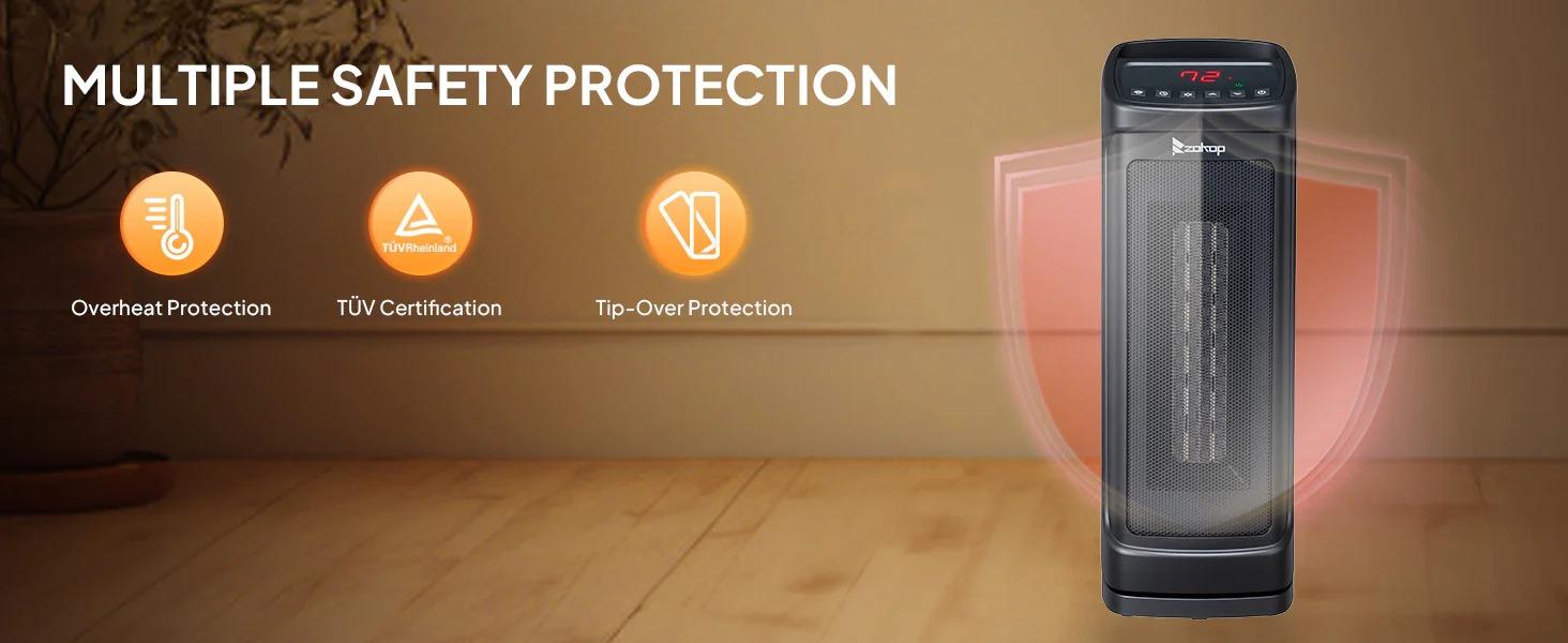 [TOP RATED - FLASH SALE] ROVSUN 17" High 1500W 120V Electric Tower Heater