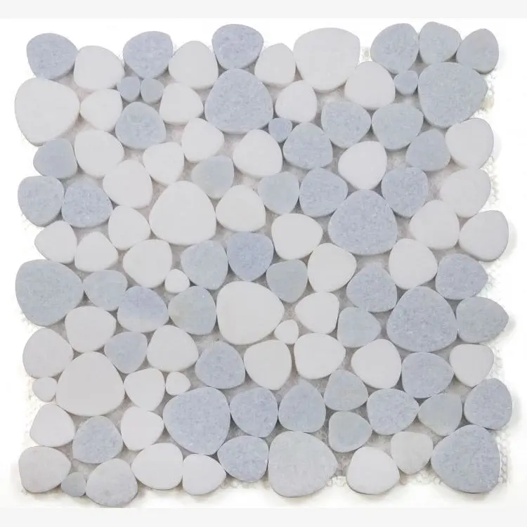 Hudson Crystal Ocean Marble Pebble Mosaic Tile Sample