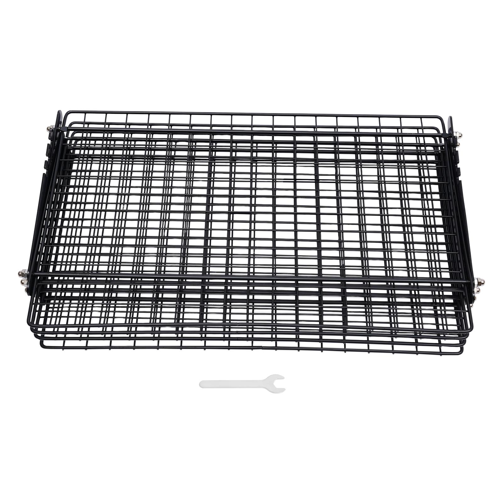 4-Tier Foldable Grilling Drying Rack with Non-Stick Coating, 22 lbs Load Capacity Portable Camping Picnic Rack for Outdoor Barbecue, Backyard Party, Food & Utensil Storage 4-Tier Foldable Grilling Drying Rack with Non-Stick Coating, 22 lbs Load Capacity Portable Camping Picnic Rack for Outdoor Barbecue, Backyard Party, Food & Utensil Storage