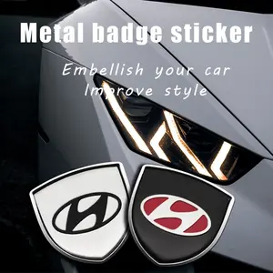 Anti-Pollution Alloy Car Emblem Decoration, Car Decorative Sticker, Fits Modern Hyundai Models, I10 I30 I20 I40 Ix35 Sonata Santa Feaccent Tucson Elantra Creta Konagenesis