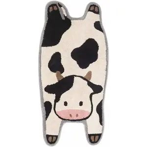 Thick Dairy Cattle Shaped Design Bathroom mat,Non-Slip Bath Rugs,Play Carpet Area Rug,Photography Props,Cow Indoor Mat, Area Mat,' Room Decor