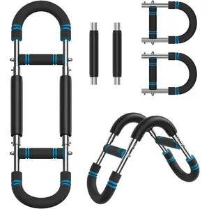 Twister Arm Trainer, Adjustable Resistance Spring Workout Bar for Chest, Arms, Shoulders and Forearms Muscle Training, Portable Home Fitness Equipment, Upper Body Strength Trainer