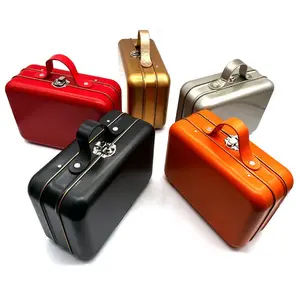 Vintage Pure Color Metal Storage Box, Multifunctional Small Organizer, Home Organizer, Lockable Jewelry Organizer, Ideal for Living Room Bedroom Study Office