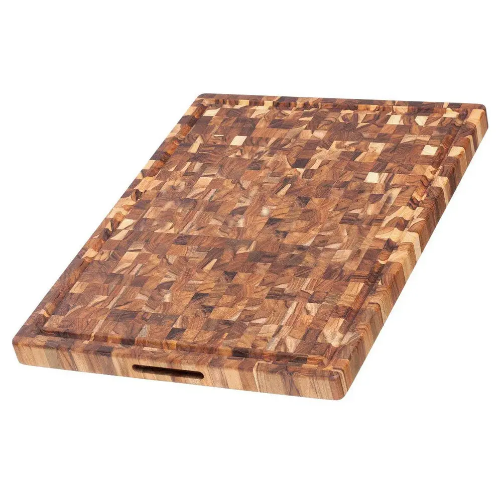 24"x18"x1.5" FSC Certified Heavy Duty End-Grain Wooden Cutting Board - Kitchen Butcher Block with Hand Grip, Knife-Compatible for Carving