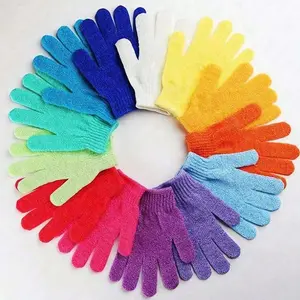 5/10 Piece Colorful Exfoliating Bath Gloves, Dual-Sided Scrubbers for Spa Massage & Body Scrubs, Christmas & Halloween Gifts