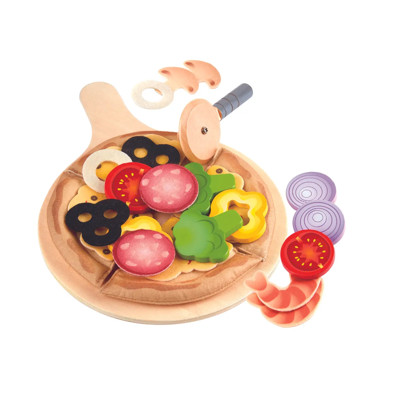 Hape 2-in-1 Wooden Pizza Playset - Italian Cooking Toddler Pretend Play Toy, Doubles as Oven, Includes Delivery Box, Non-Toxic Finishes, Child-Safe Play Food, Encourages Imitation, Adult Assembly Required: No, Toddler Kitchen