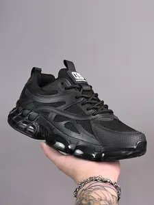 Men's Tactical Air Cushion Sneakers, Durable Mesh Upper, Ergonomic Support, Ideal for Hiking, Travel, Urban Casual Wear, Casual Hiking Shoes