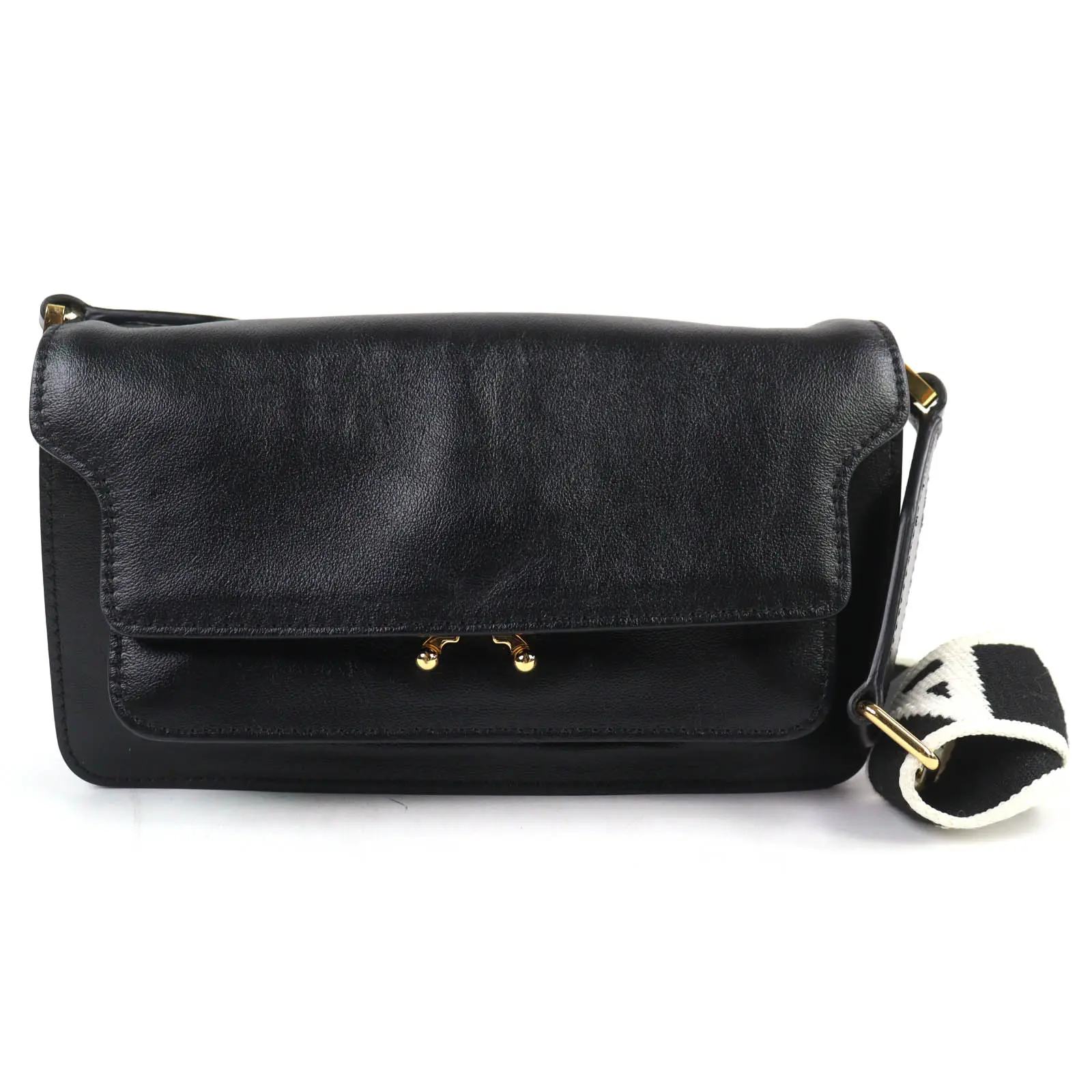 Pre-owned MARNI Calfskin Shoulder Bags TRUNK SOFT EW Leather Shoulder Bag