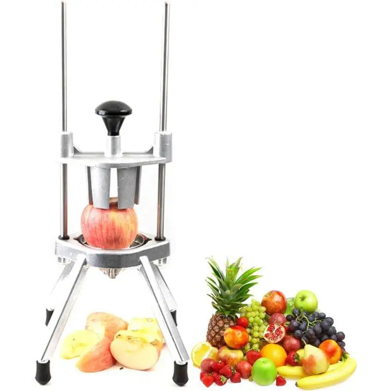 Commercial Stainless Steel-Aluminium Kitchen Utensil Fruit Wedger - Lemon/Lime Slicer, Vegetable Cutter for Potatoes, Tomatoes