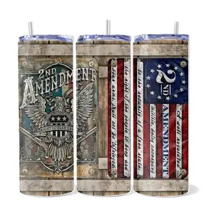 Second Amendment Tumbler includes 2 sleek designs fused together for that gun loving American Bottle Drinkware Reusable Water Bottles