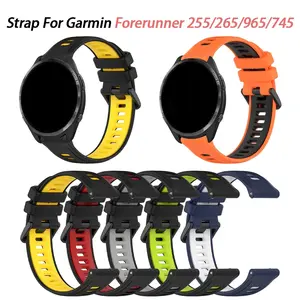 22mm Breathable Silicone Strap for Garmin Forerunner 265 255 Band for Samsung Gear S3 Classic/Huawei Watch GT3/GT4 Watchband forfor Xiaomi Mi Watch Color 2 Wristband Smart Watch Accessories