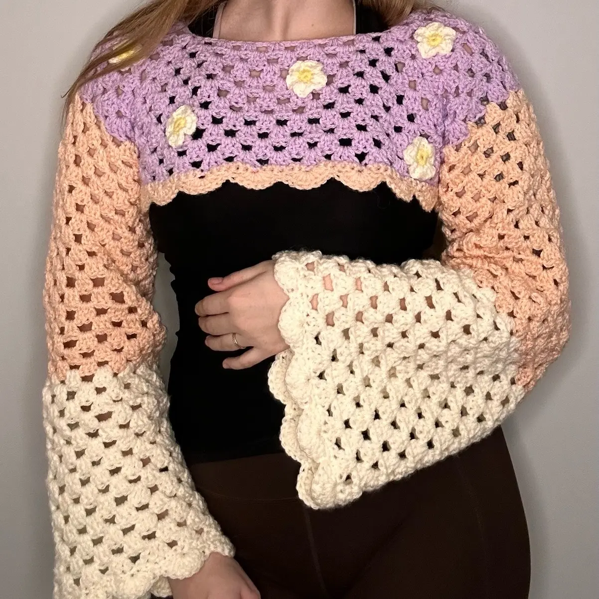 Spring Handmade Crochet Bolero Shrug Tops