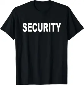 Menswear Round Neck Short-Sleeve Casual Top - Security Guard Event Safety Officer Outfit Unisex Adult T-Shirt