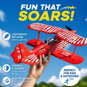 WLTOYS XK A310 RC Biplane, 4CH 2.4GHz 6-Axis Gyro 3D/6G Mode, Brushless Motor EPP Foam WWII D17S Airplane, RTF Outdoor Aerobatic Plane for Adults Beginners