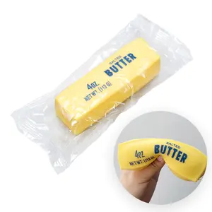 Butter Squeeze 4" squishy stress linear Ball for Adults & Kids 3+ - food Ingredients Fidget Toy for Stress reduction & Sensory play - Safe, durable and non-toxic materials #summervibes