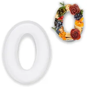 10" White Number 0 Cardboard Mache Fillable Sweets Candy Container Box for Chocolate Covered Strawberries
