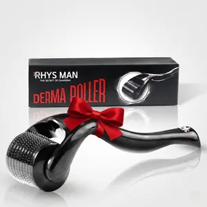 Rhys Man Beard Care Roller for Men – Titanium Grooming Tool & Scalp Care Kit, Supports Fuller-Looking Beard, Comfortable Grip Handle, Ideal for Daily Routine