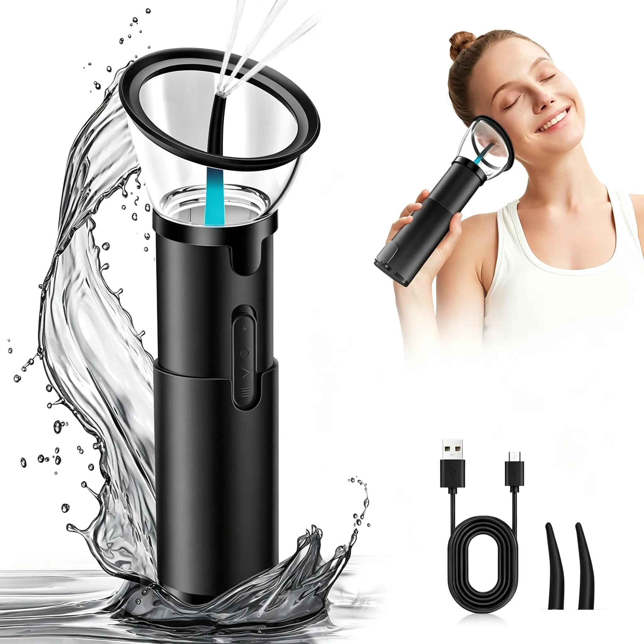 Electric Ear Wax Removal Kit,Ear Cleaner with IPX6 Waterproof, 4 Intelligent Modes, Rechargeable Design, Safe & Effective for Daily Ear Care, Suitable for Swimmers & Headphone Users,  Rechargeable Waterproof Ear Wax Remover Earwax Cleaning Kit