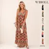 WIHOLL SwimWeek Summer Casual Floral Dresses Maxi Dress Vacation Beach Sundresses 2025 with Pockets
