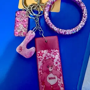 Build your own— Handmade Custom Resin Keychains with Glitter Accents and Unique Designs for Fashionistas