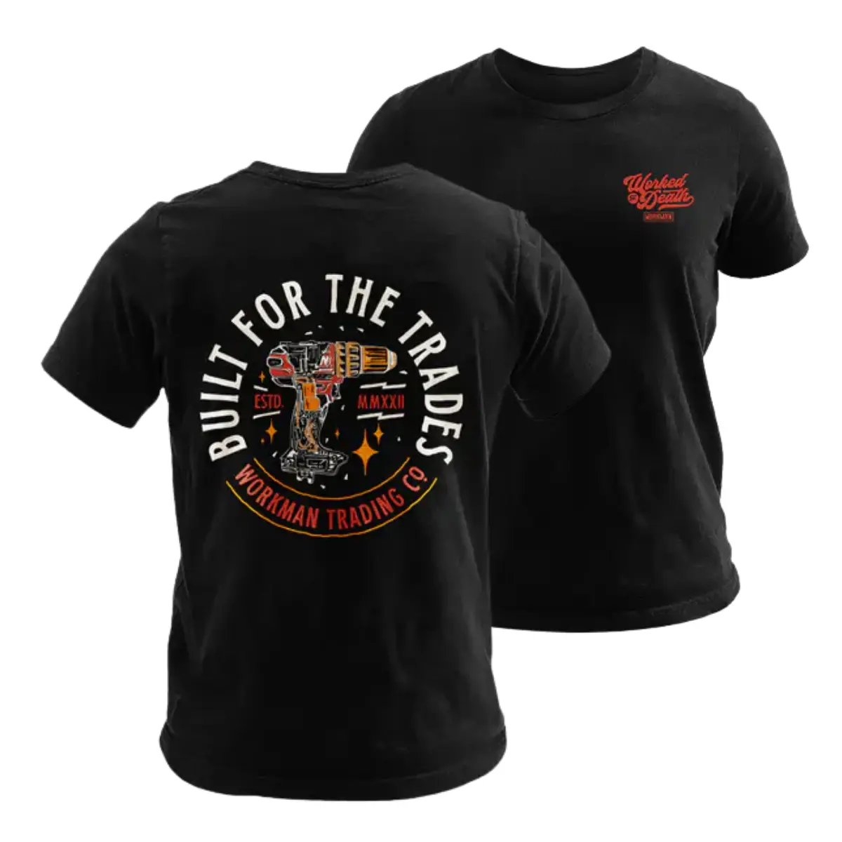 Built For The Trades Drill Graphic Tee, Professional Construction Apparel, Vintage Workman Trading Co Shirt for Men & Women, Durable Skilled Trade Gift