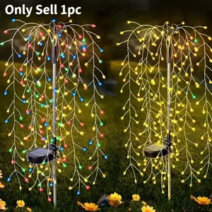 1 Solar Firecracker Firework Light, 8 Modes, Durable, Perfectly Suitable for Patios, Gardens, Pathways, Parties, Camping, Picnics, Lawns, Christmas, Halloween, Thanksgiving Decorations, Outdoor Solar Lights, Solar Lawn Light, Solar Landscape Lights