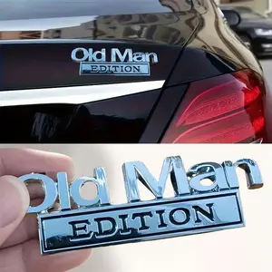 Old Man Edition 3D Emblem Sticker Badge, Funny Decals for Car, Truck, SUV, Motorcycle
