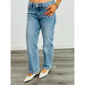 Judy Blue *PETITE* Rigid Rose Straight Jeans(Reg. and Plus)