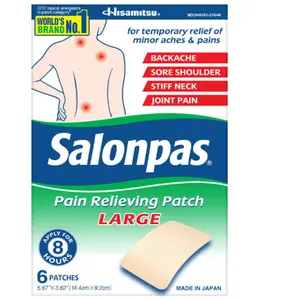 Pain Relieving Patch, LARGE, 6 Count, for Back, Neck, Shoulder, Knee Pain and Muscle Soreness, 8 Hour Pain Relief