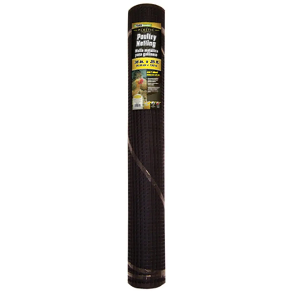 Midwest Air 889230A PVC Hardware Cloth - 3 ft x 15 ft, 0.5 in Mesh, Black - for Fence Repair, Heat Duct Applications
