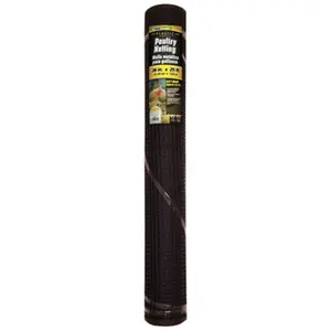 212 MAIN 889230A PVC Hardware Cloth, 3 x 15 ft. Rectangular Sheet, 0.5 in. Mesh, Black, Bird Barrier, Fence Repair
