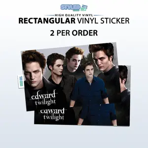 twilight rectangle vinyl stickers made with high quality vinyl and uv ink