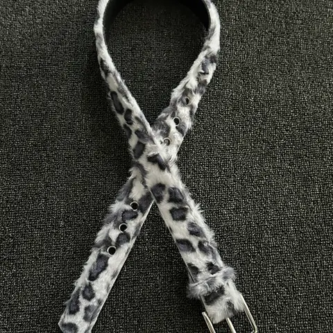 Tiger Print Fleece Belt Millennium Punk Street Hip-Hop High-End Needle Buckle Pants Leather Belt Fashion Trendy Punk Style Belt Fashion Belts