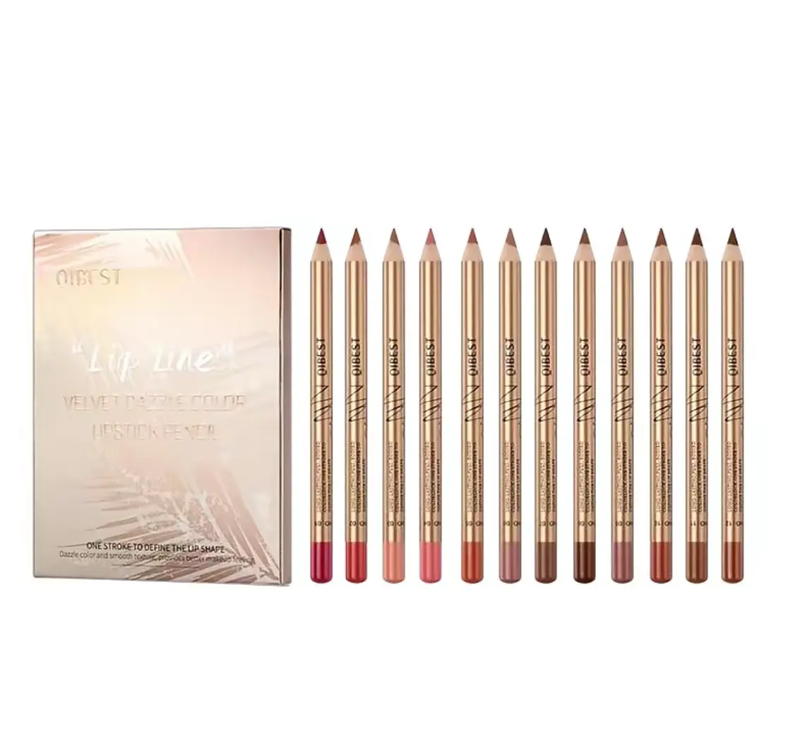 Long-Lasting Lip Liner Set, Lip Liner Kit, 12 pcs/set Matte Lip Liners, Moisturizing & Easy-to-Apply Lip Liner Pens, Suitable for All-Occasion Makeup, Lipliner