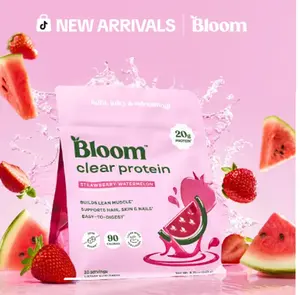 Bloom Nutrition Clear Protein - Clear Whey + Collagen Protein Blend | 20g Protein, 90 Calories, 0g Sugar, Light & Refreshing Fruity Drink | Protein for Women