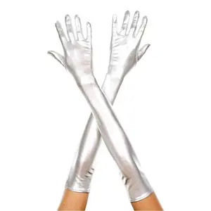 Extra Long Metallic Gloves