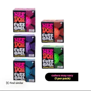 (1) random Needoh Fuzz Ball Flower Power Water Drop Squeeze Toy Stylish Sensory Stress Relief Ball 100% Authentic US Seller Fast Shipping