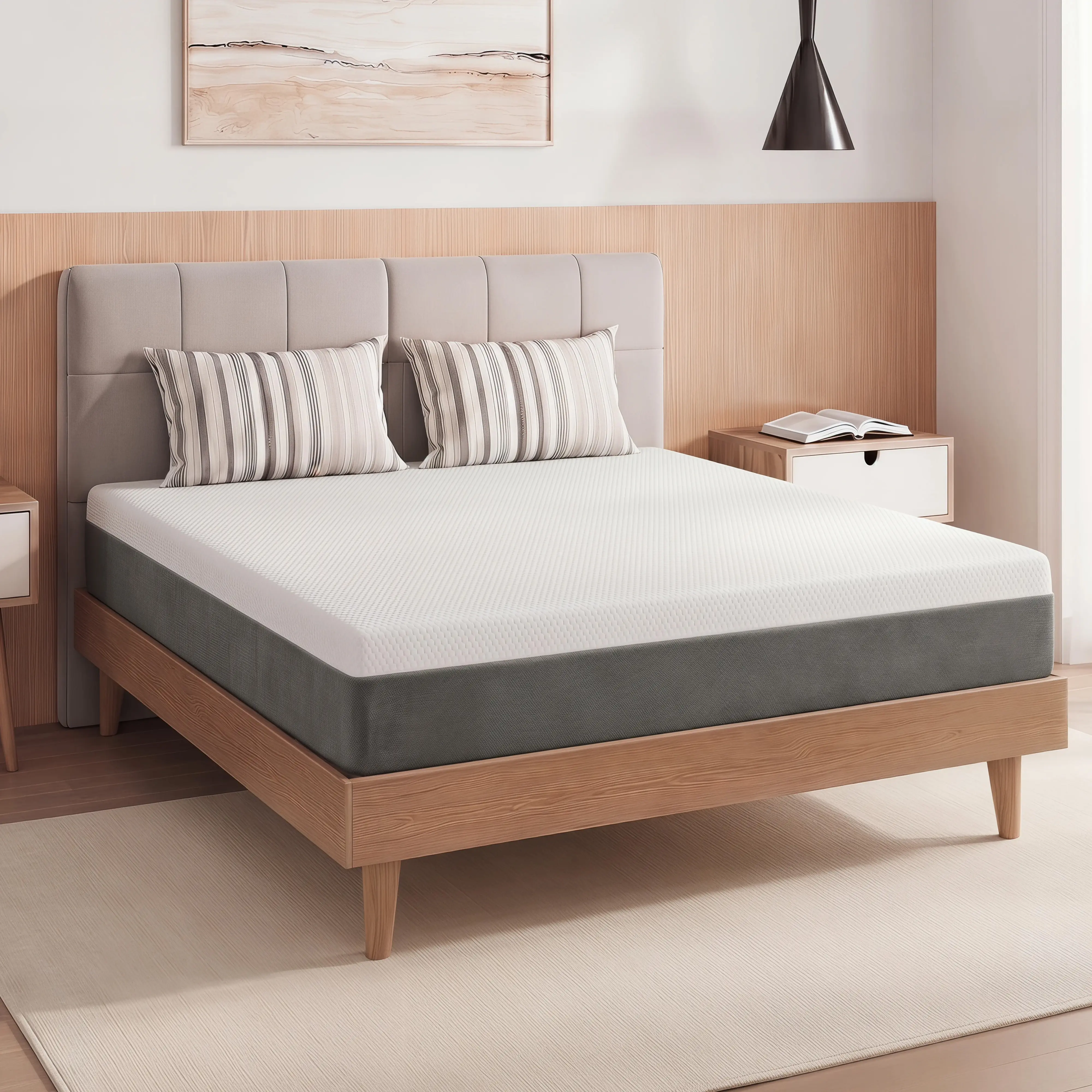 【summergarden】10 Inch High Memory Foam Sponge Mattress,Breathable Medium Bed,Orthopedic Pressure Relief Back Support Mattress, Vacuum Compressed Roll Up Mattress,No Box Spring Needed, Single Queen King Size for Bedroom Apartment Guest Room Dorm Home Use