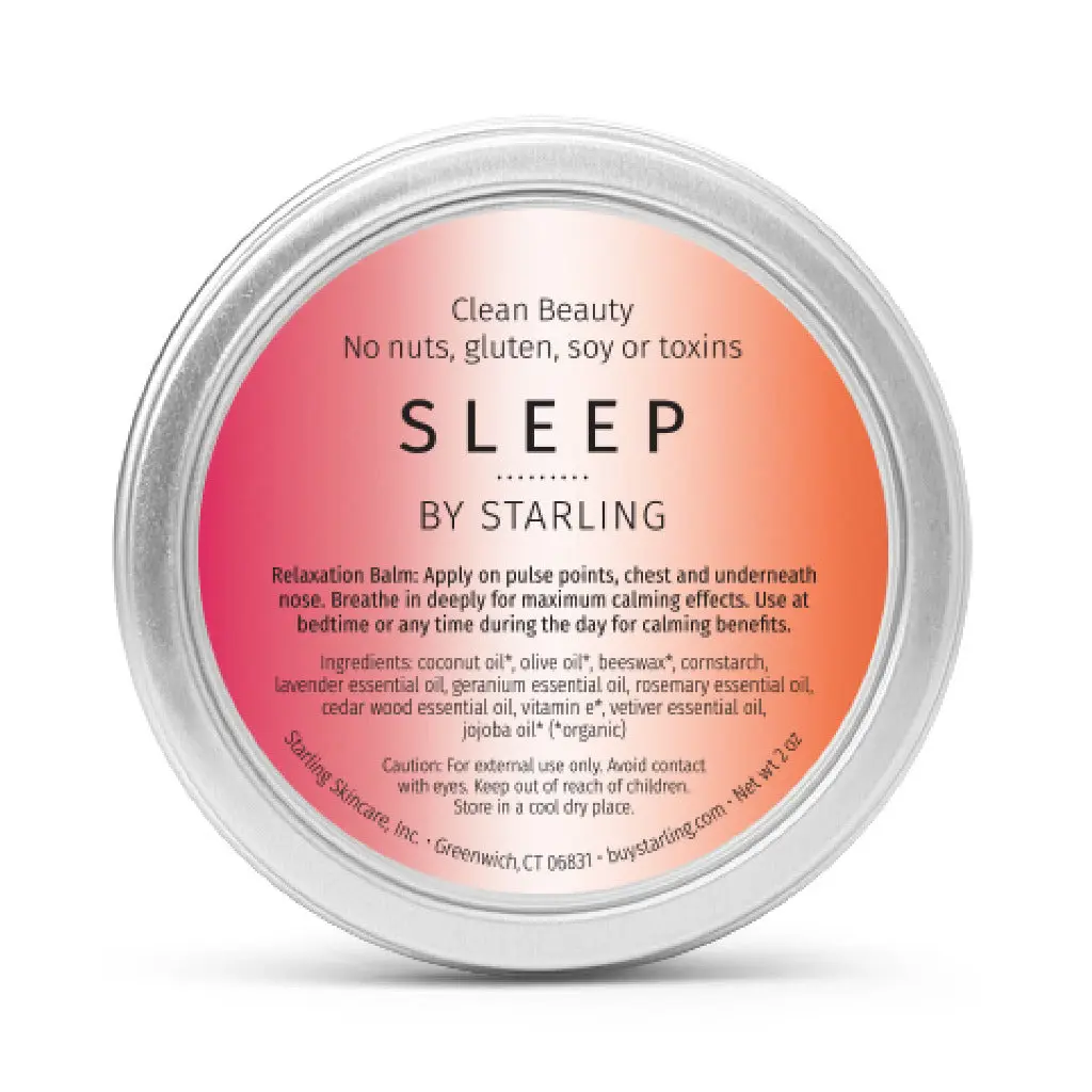 Sleep Balm by Starling - Calming & Relaxing Balm with Lavender, No Nuts, Gluten, Soy or Toxins, Essential Oil for Aromatherapy
