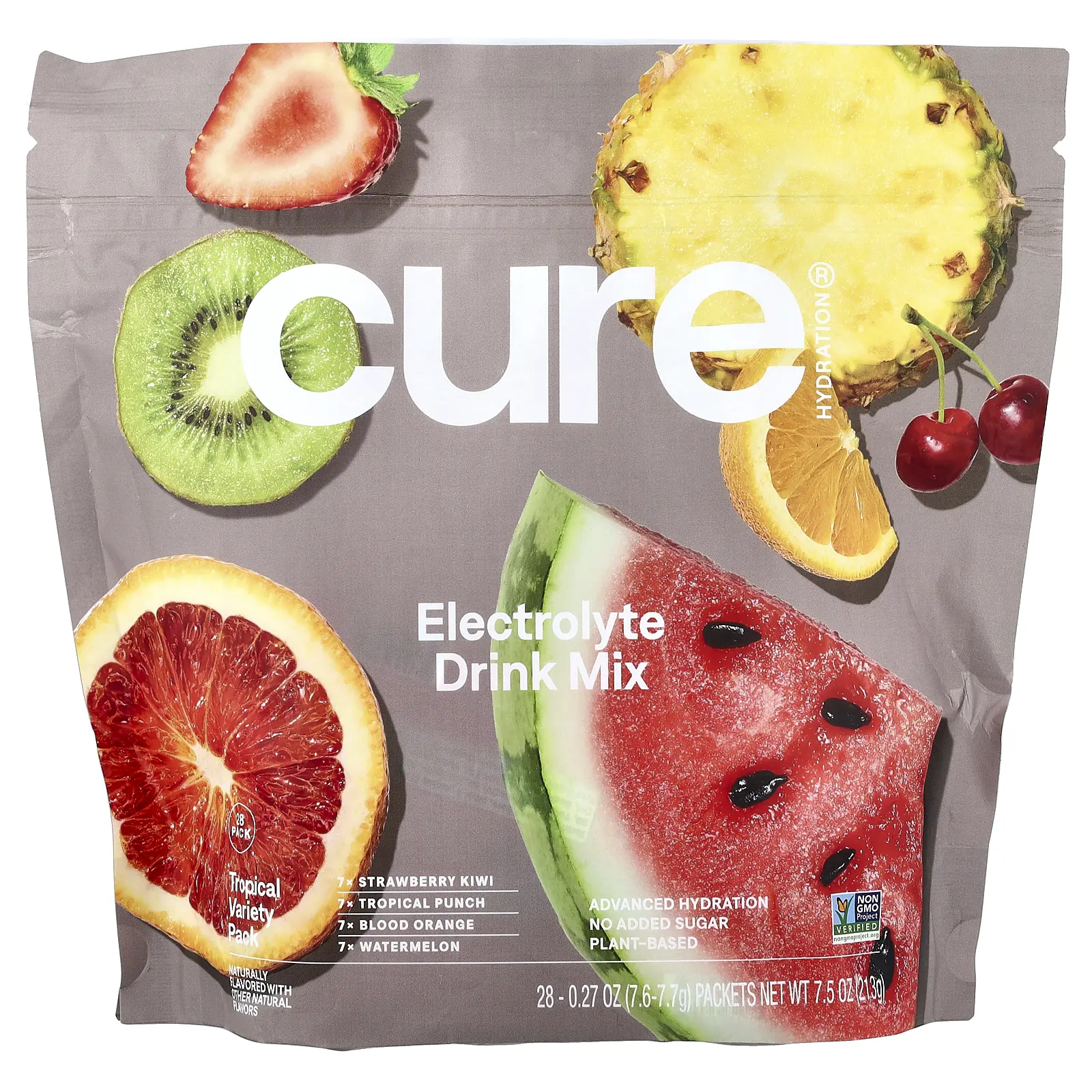 Cure Hydration Electrolyte Drink Mix, Tropical Variety Pack, 28 Packets, 7.5 oz (213 g)