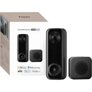 Doorbell Camera G400 with Chime, Wired/PoE, HomeKit Secure Video,   -to- View, 2-Way Audio, 2.4/5GHz  6, Supports Alexa//SmartThings, Local Detection & 24/7 Recording, IP65