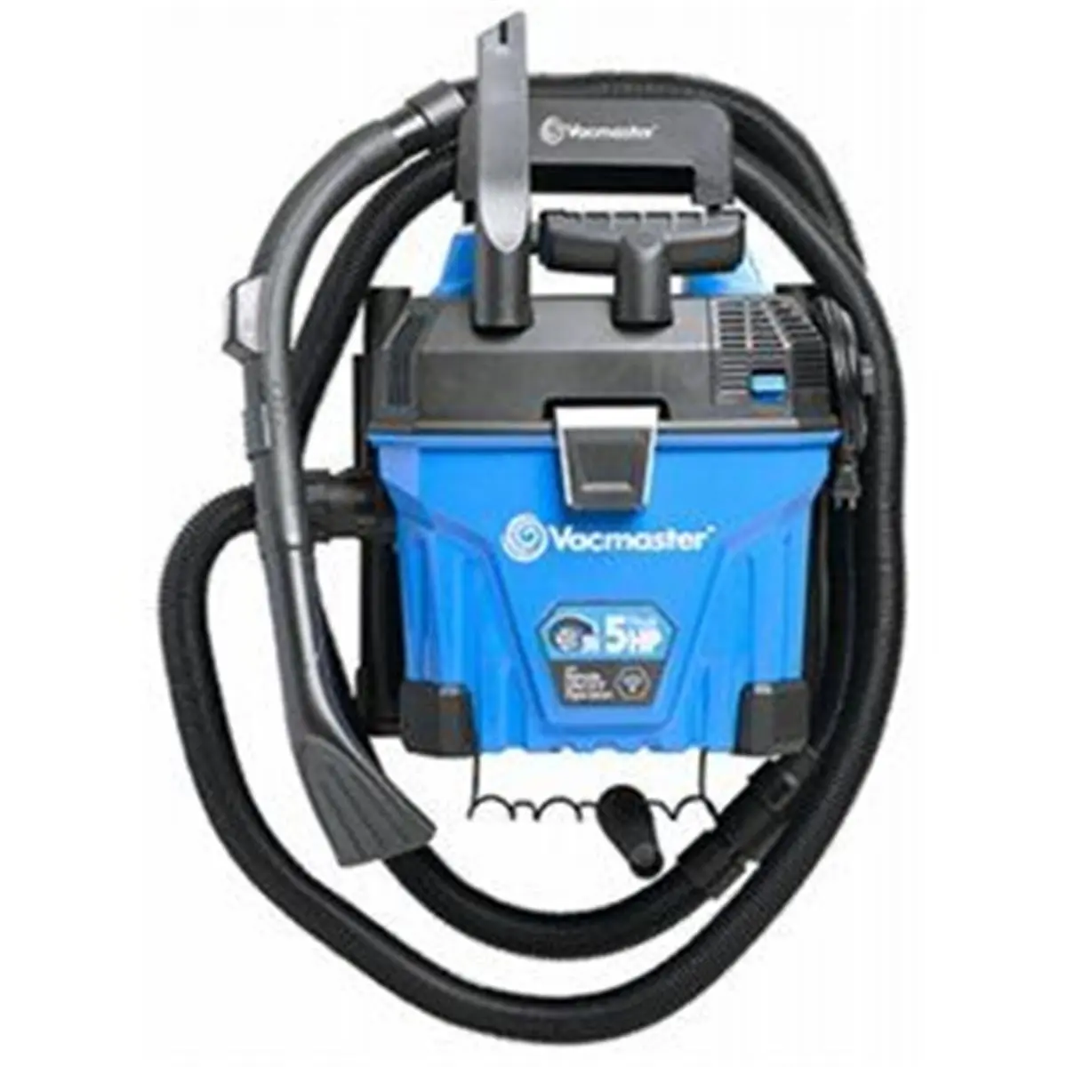 VacMaster 212 MAIN Dual Turbo Corded Wet & Dry Portable Vacuum Cleaner, 5 HP Power, 5 Gal Tank, Remote Control Compatible, for Automotive & Motorcycle Interior Detailing, Garage & Basement Home Use, Home Vacuum
