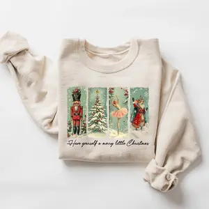 [Christmas Unisex Shirt] Retro Christmas Sweatshirt, Christmas Shirt, Nutcracker Ballet Shirt, Christmas Nutcracker Shirt, Christmas Tree Shirt, Merry Christmas Shirt, Gift for Friends and Women - TShirt, Sweatshirt, Hoodie For Women And Men