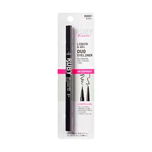 RK Duo Felt Tip Eyeliner RDE01, Black Makeup Cosmetic, Water-Proof Eyeliner for Daily Makeup Use, Waterproof Eyeliner Pencil, Makeup Products