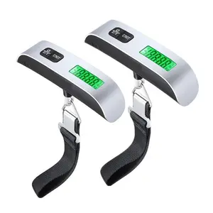 Digital Luggage Scale, 110lbs Hanging Baggage Scale with Backlit LCD Display, Portable Suitcase Weighing Scale, Travel Luggage Weight Scale with Hook, Strong Straps for Travelers