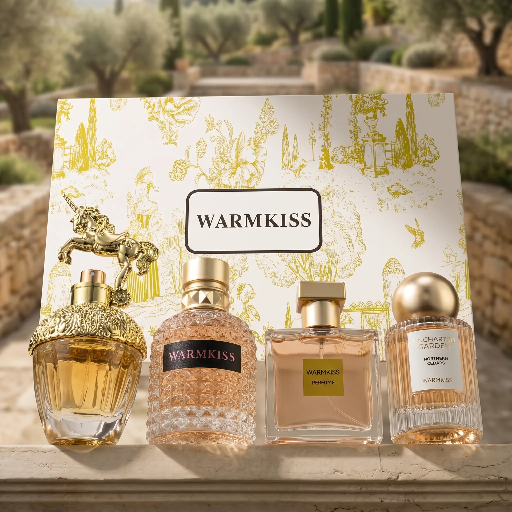 WARMKISS Women's 4-Pcs Perfume Gift Set - Floral, Fruity, Woody, Citrus Scents, Gift-Ready Box, Ideal for Birthday, Holiday Gifting